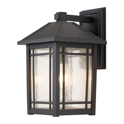 Luminosa Lighting Elstead Quoizel Cedar Point Outdoor Wall Lantern BlackIp44 from B&Q