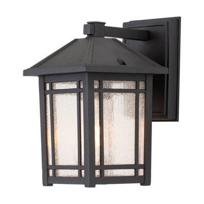 Luminosa Lighting Elstead Quoizel Cedar Point Outdoor Wall Lantern BlackIp44 from B&Q