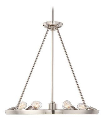 Elstead Lighting Theater Row 6 Light ChandelierImperial Silver from B&Q