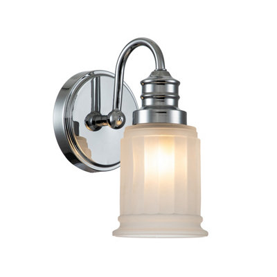 Luminosa Lighting Elstead Quoizel Swell Wall Lamp Polished ChromeIp44 from B&Q