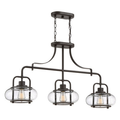 Luminosa Lighting Elstead Quoizel Trilogy Bar Pendant Ceiling Light Olde Bronze from B&Q