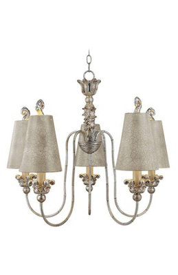 Luminosa Lighting Luminosa Remi 5 Light Multi Arm Chandelier Gold And Silver FinishE27 from B&Q