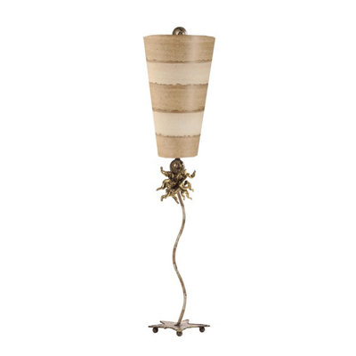 Elstead Lighting Flambeau Anemone 1Lt Table Lamp Finish: Taupe And Cream Wired: 1X100W E27 220-240V 50Hz