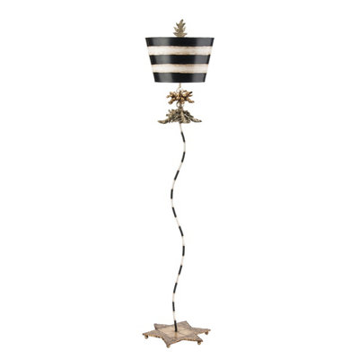 B&Q -  Elstead South Beach 1 Light Floor Lamp BlackGoldE27