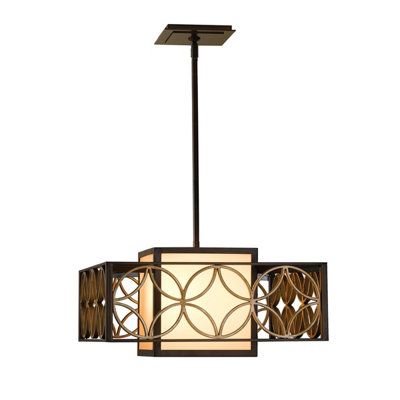 Elstead Remy 1 Light Ceiling Pendant Bar GoldBronzeE27 from B&Q