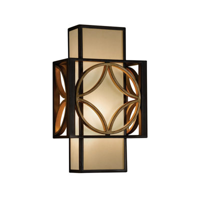 B&Q -  Elstead Remy 1 Light Indoor Wall Light GoldBronze