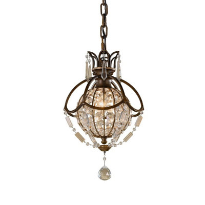 B&Q -  Elstead Bellini 1 Light Ceiling Pendant British BronzeOxidized BronzeE14