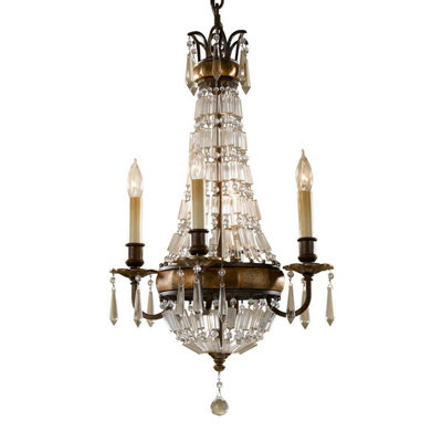 B&Q -  Elstead Bellini Chandelier 4 Light British Bronze FinishE14