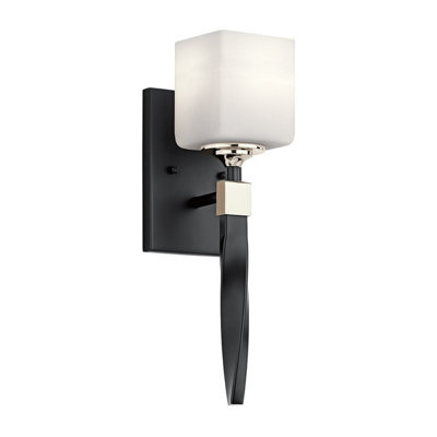 Luminosa Lighting Elstead Kichler Marette Wall Lamp With Shade BlackIp44