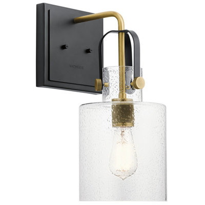 Luminosa Lighting Luminosa Kichler Kitner Dome Wall Lamp Natural Brass from B&Q