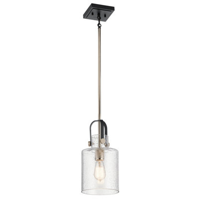 Luminosa Lighting Luminosa Kichler Kitner Dome Pendant Ceiling Light Polished Nickel from B&Q