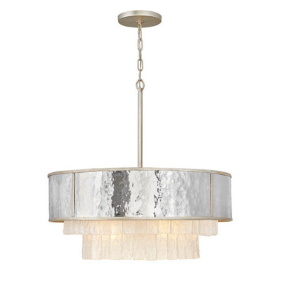 B&Q -  Elstead Hinkley Reverie Cylindrical Pendant Ceiling Light Champagne Gold
