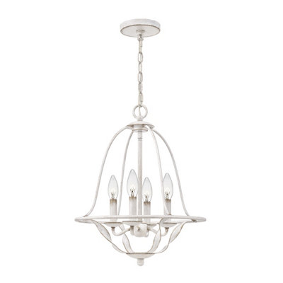 Luminosa Lighting Elstead Quoizel Bradbury Multi Arm Chandelier Antique White