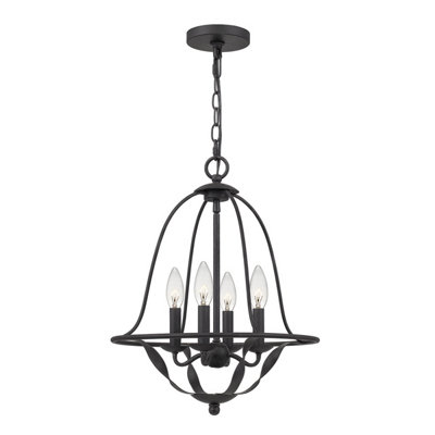Luminosa Lighting Elstead Quoizel Bradbury Multi Arm Chandelier Grey Ash from B&Q