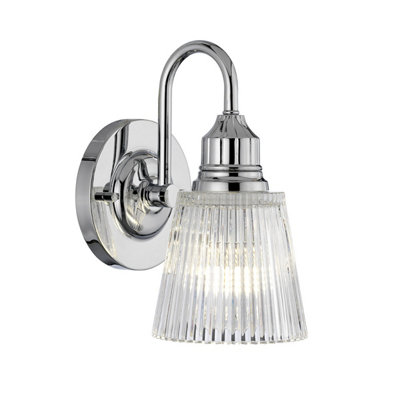 Luminosa Lighting Elstead Addison 1 Light Wall Light Polished Chrome Ip44 from B&Q