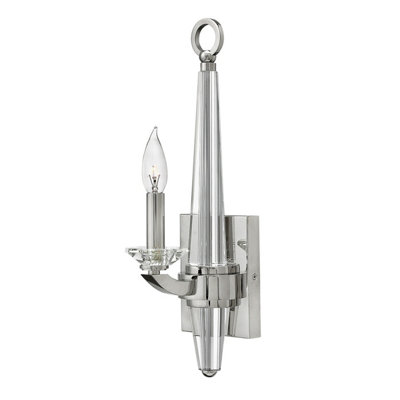 Luminosa Lighting Elstead Hinkley Ascher 1 Light Wall Light Polished Nickel