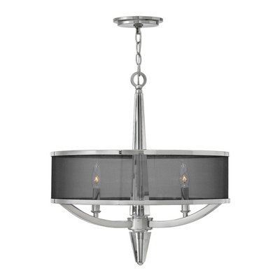 Luminosa Lighting Elstead Hinkley Ascher 3 Light Pendant Polished Nickel