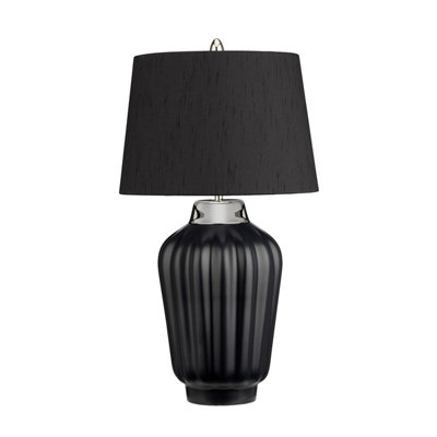 Luminosa Lighting Elstead Bexley 1 Light Table Lamp BlackPolished Nickel from B&Q