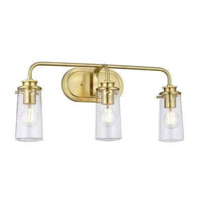 Luminosa Lighting Elstead Kichler Braelyn 3 Light Wall Light Brushed Brass Ip44 from B&Q