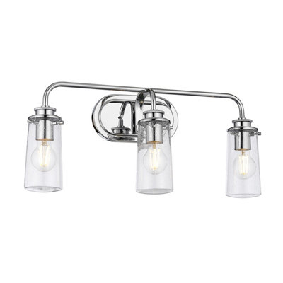 Luminosa Lighting Elstead Kichler Braelyn 3 Light Wall Light Chrome Ip44 from B&Q