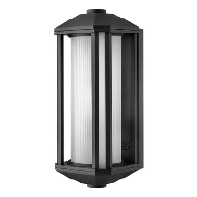 Luminosa Lighting Elstead Hinkley Castelle Outdoor 1 Light Medium Wall Lantern Black Ip44