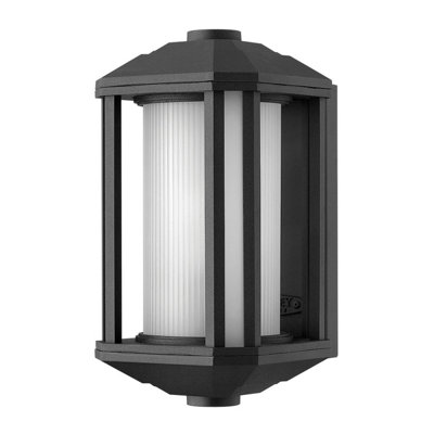 Luminosa Lighting Elstead Hinkley Castelle Outdoor 1 Light Small Wall Lantern Black Ip44
