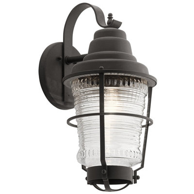 Luminosa Ing Elstead Kichler Chance Harbor Outdoor 1 Wall Lantern Weathered Zinc Ip44 Light