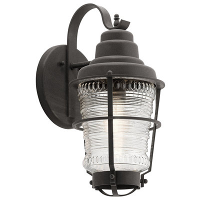 Luminosa Ing Elstead Kichler Chance Harbor Outdoor 1 Wall Lantern Weathered Zinc Ip44 Light