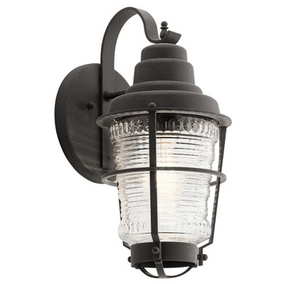 Luminosa Ing Elstead Kichler Chance Harbor Outdoor 1 Wall Lantern Weathered Zinc Ip44 Light