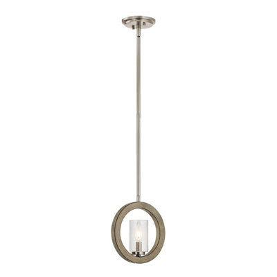 Luminosa Lighting Elstead Kichler Grand Bank Wall Light/ Mini-Pendant/ Semi-Flush Antique Grey from B&Q