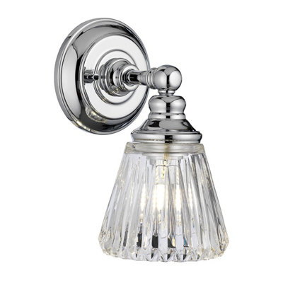 Luminosa Lighting Elstead Keynes 1 Light Wall Light Polished Chrome Ip44 from B&Q