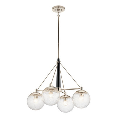 Luminosa Lighting Elstead Kichler Marilyn 4 Light Chandelier Polished Nickel from B&Q
