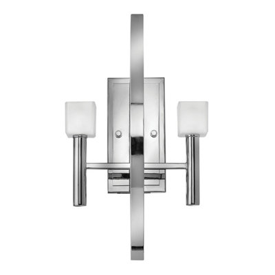 Luminosa Lighting Elstead Hinkley Fredrick Ramond Mondo 2 Light Wall Light Polished Chrome from B&Q