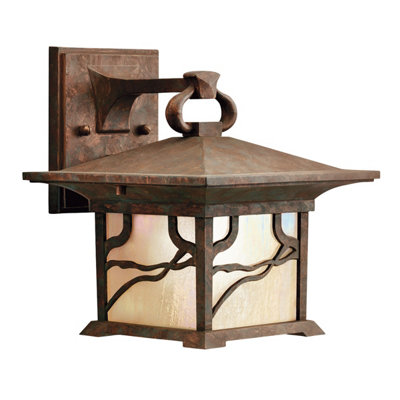 Luminosa Lighting Elstead Kichler Morris Outdoor 1 Light Wall Lantern Copper Ip44 from B&Q