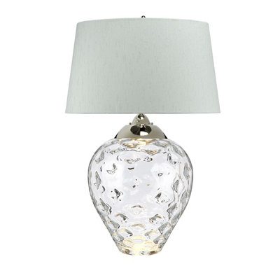 Luminosa Lighting Elstead Samara Large Table Lamp Glass from B&Q