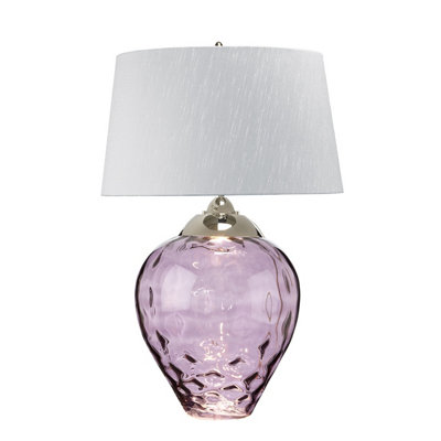 Luminosa Lighting Elstead Samara Large Table Lamp Plum-Tinted Glass from B&Q