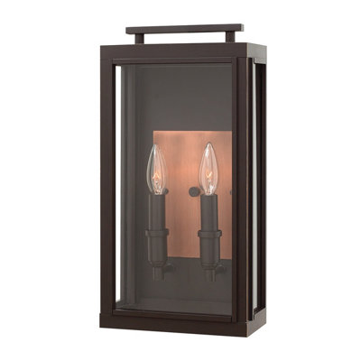 Luminosa Lighting Elstead Hinkley Sutcliffe Outdoor 2 Light Wall Lantern Oil Rubbed Bronze Ip44 from B&Q