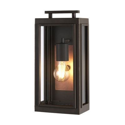 Luminosa Lighting Elstead Hinkley Sutcliffe Outdoor 1 Light Wall Lantern Oil Rubbed Bronze Ip44 from B&Q