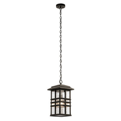 Luminosa Lighting Elstead Beacon Outdoor 1 Light Chain LanternOlde BronzeIp44E27 from B&Q