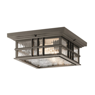 Luminosa Lighting Elstead Beacon Outdoor 2 Light Flush MountOlde BronzeIp44E27 from B&Q