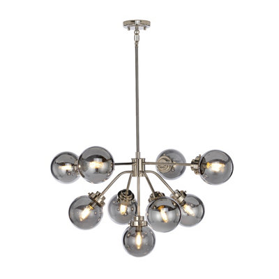 Elstead Kula 9 Light ChandelierPolished NickelE14