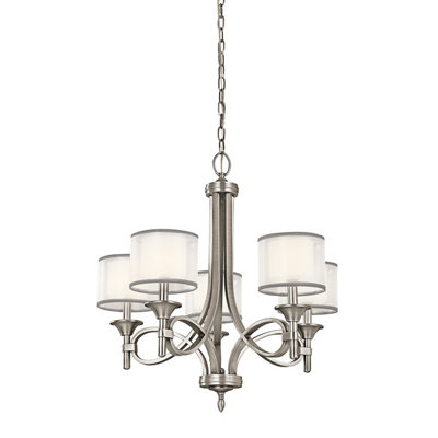 Elstead Lacey 5 Light ChandelierAntique PewterE14 from B&Q