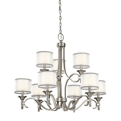 Elstead Lacey 9 Light ChandelierAntique PewterE14 from B&Q