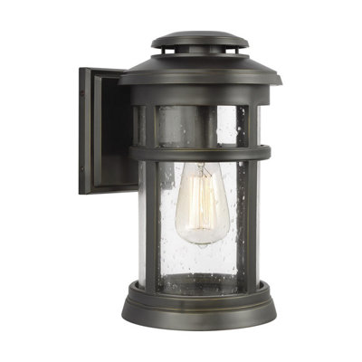 Elstead Newport Outdoor 1 Light Wall LanternAntique BronzeIp44E27 from B&Q