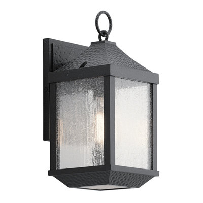 Elstead Springfield Outdoor 1 Light Small Wall LanternDistressed BlackIp44E27 from B&Q