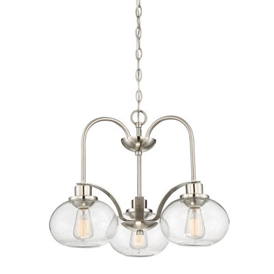 Elstead Trilogy 3 Light ChandelierBrushed NickelE27 from B&Q