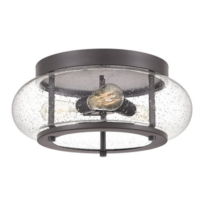 Elstead Trilogy 3 Light Flush MountOld BronzeE27 from B&Q