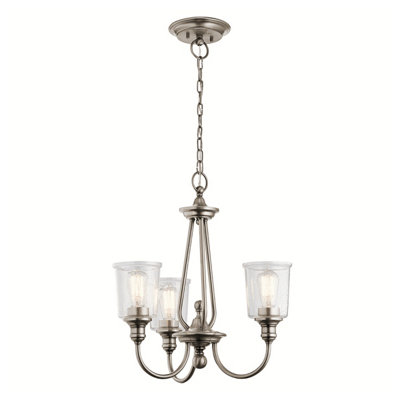Elstead Waverly 3 Light ChandelierClassic PewterE27 from B&Q