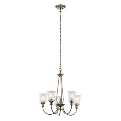 Elstead Waverly 5 Light ChandelierClassic PewterE27 from B&Q