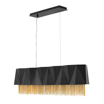 Elstead Zuma 6 Light PendantSatin BlackGoldE27 from B&Q